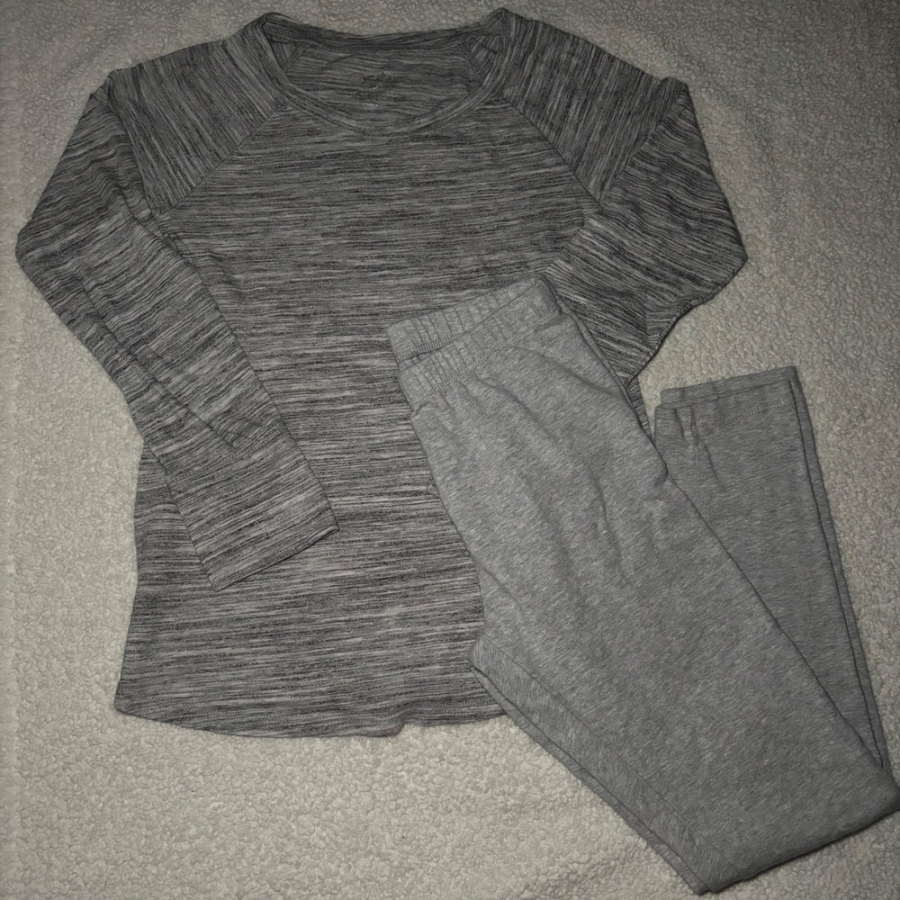 Justice Gray Raglan Top & Cat & Jack Leggings Bundle Kids Size 10-12